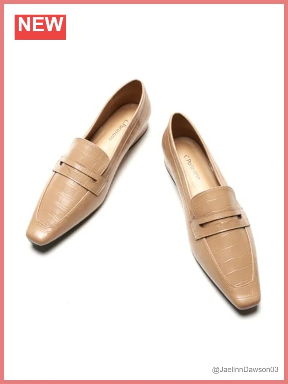 Women's Penny Loafers Slip On Square Toe Flat Shoes with Memory Foam